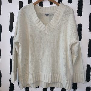 Aerie v-neck chenille oversized sweater